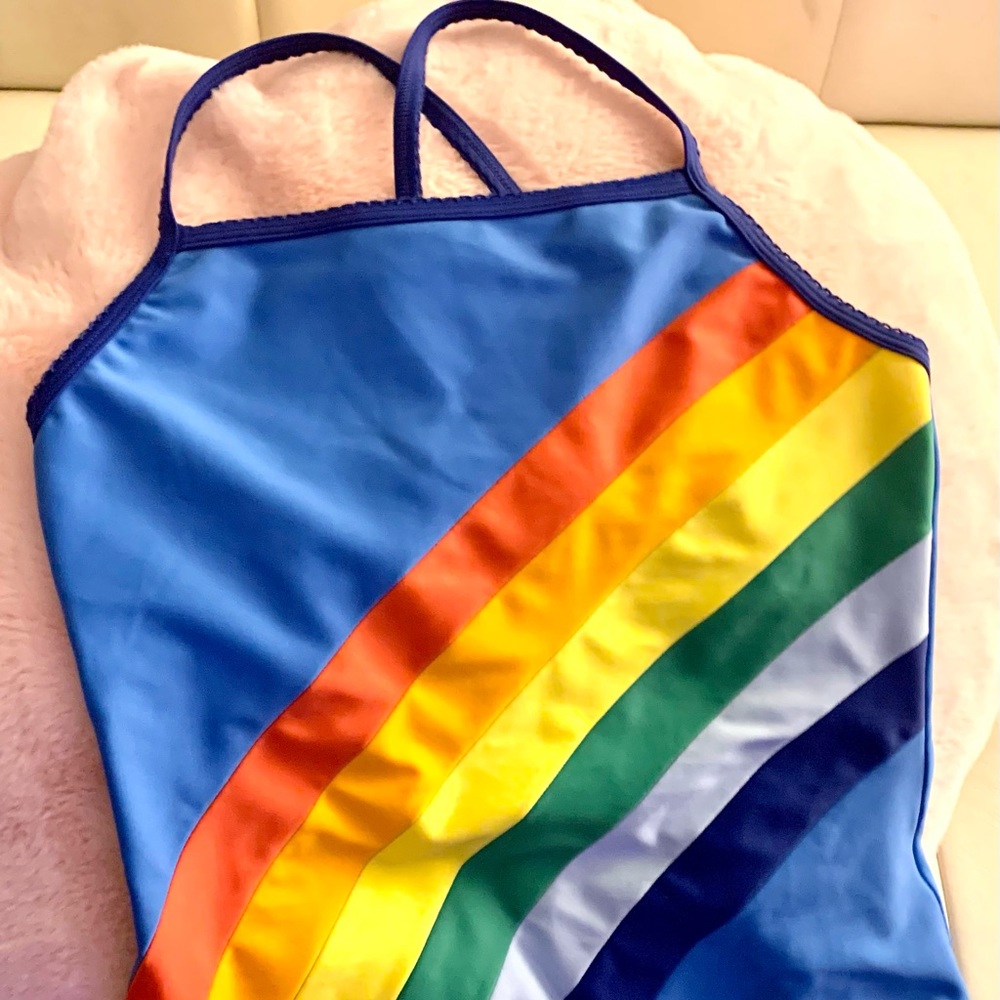 Hanna Anderson swimsuit for girls.